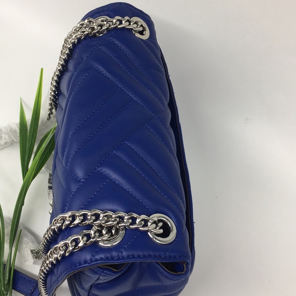 MICHAEL KORS Flap Peyton MD Quilted Shldr Cobalt - Picture 2 of 8